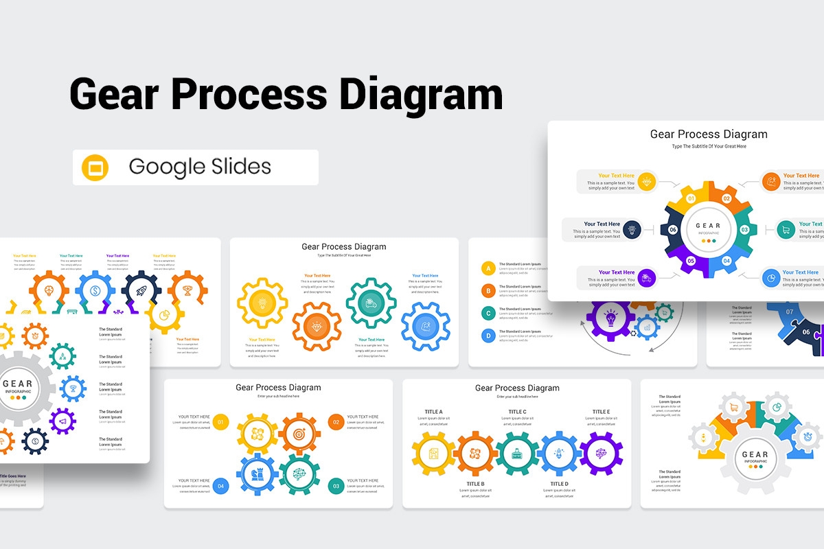 Gear Process Diagram Google Slides Template Nulivo Market