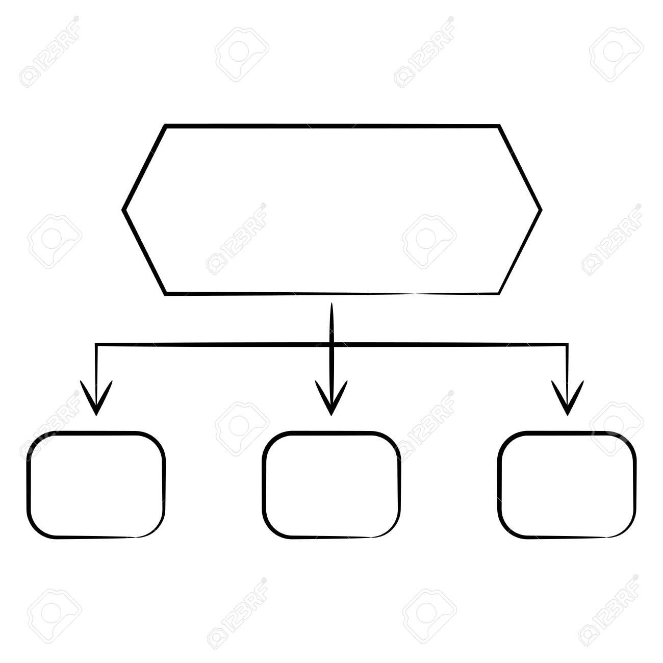 Hand Drawn Diagram And Organization Chart Template Royalty Free SVG Cliparts Vectors And Stock Illustration Image 125071048