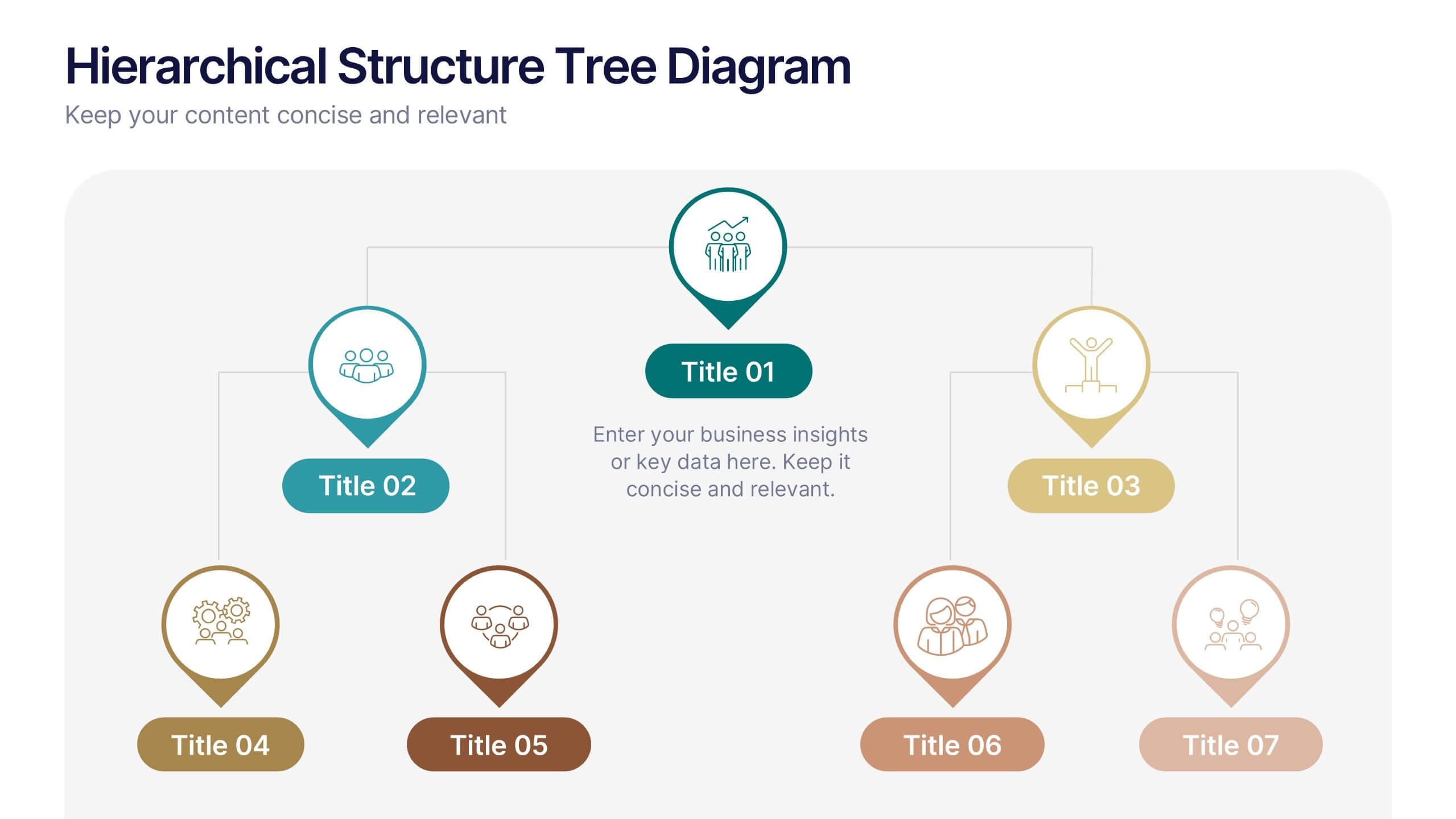 Hierarchical Structure Tree Diagram PowerPoint Template And Google Slides Theme