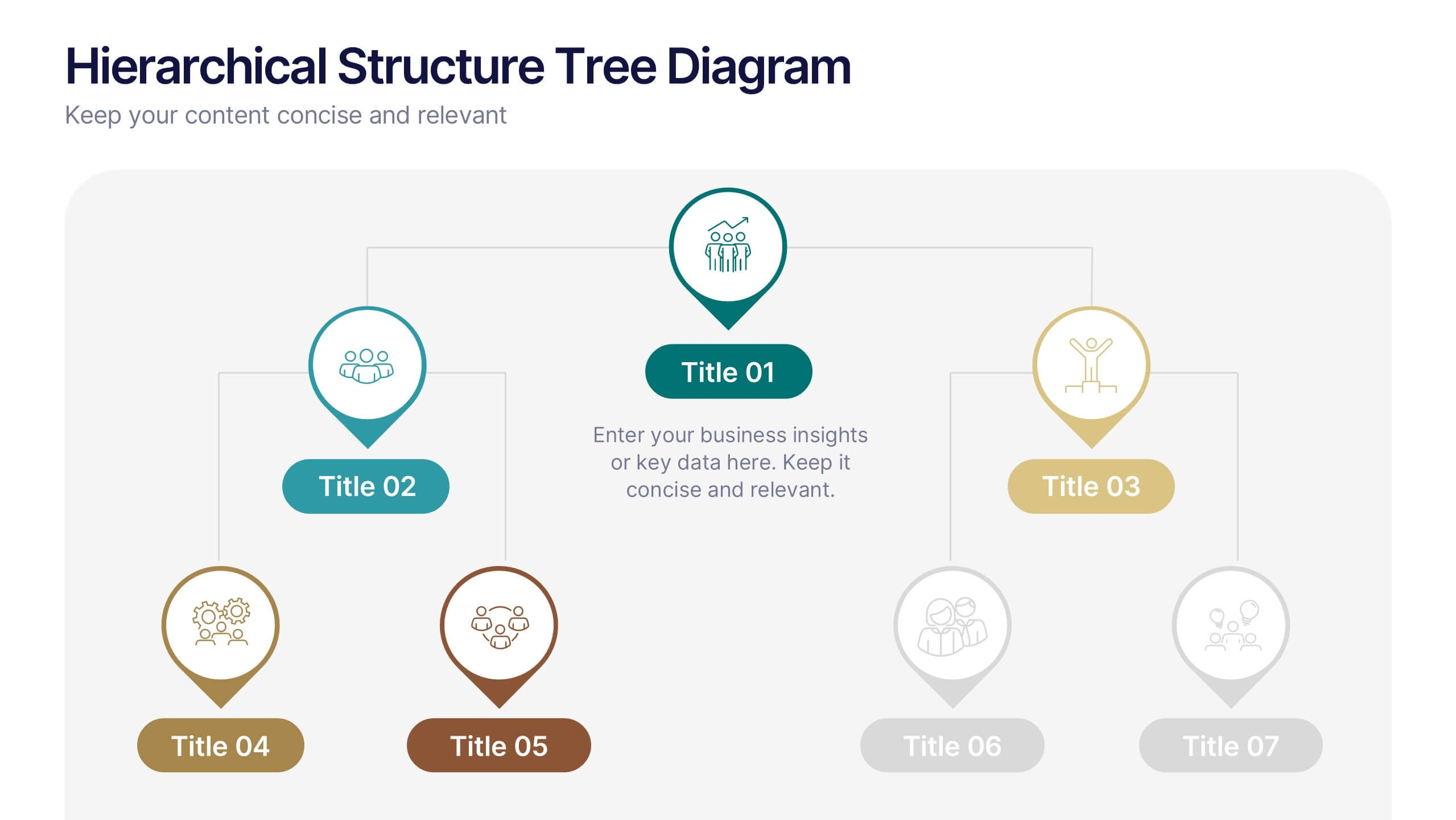Hierarchical Structure Tree Diagram PowerPoint Template And Google Slides Theme