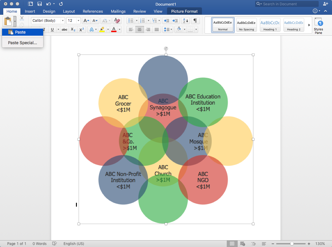 How To Add A Bubble Diagram To MS Word Bubble Chart How To 