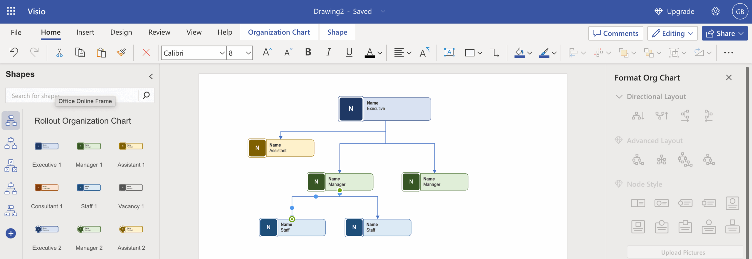 Folder Structure Diagram Visio Template