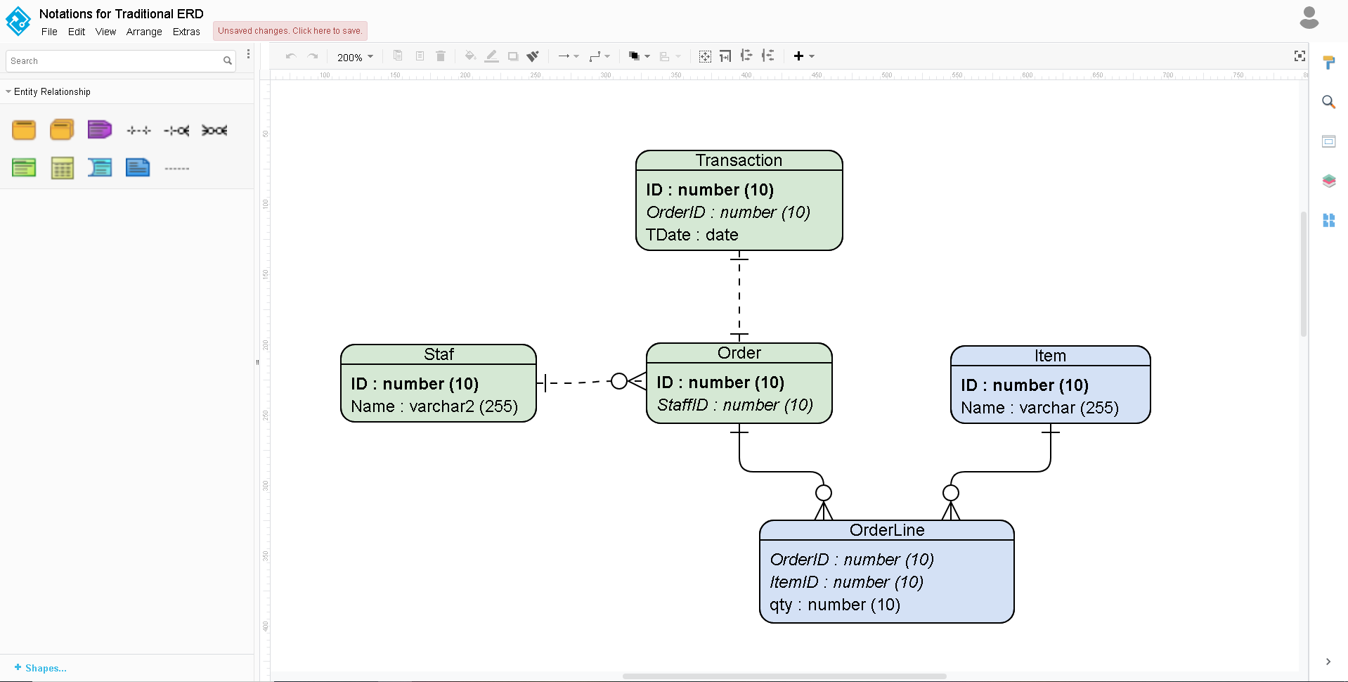 How To Draw An ER Diagram Online Vertabelo Database Modeler