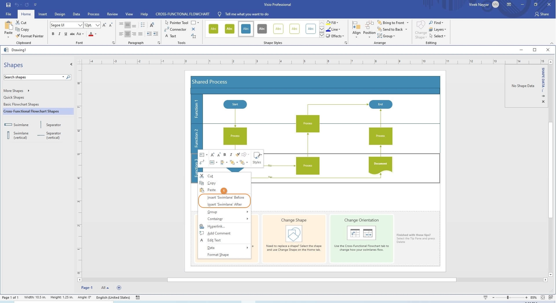 How To Draw And Change A Swimlane Diagram In Visio EdrawMax Online