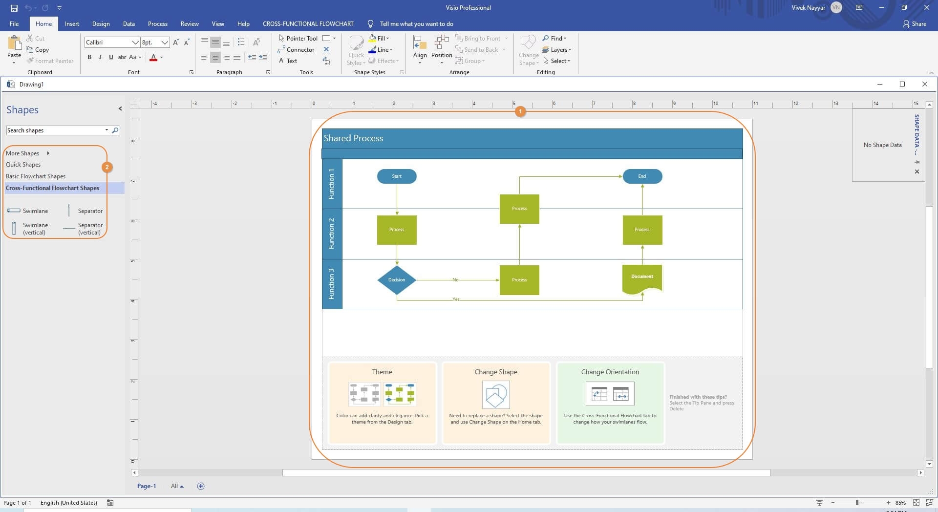 Swimlane Diagram Template Visio