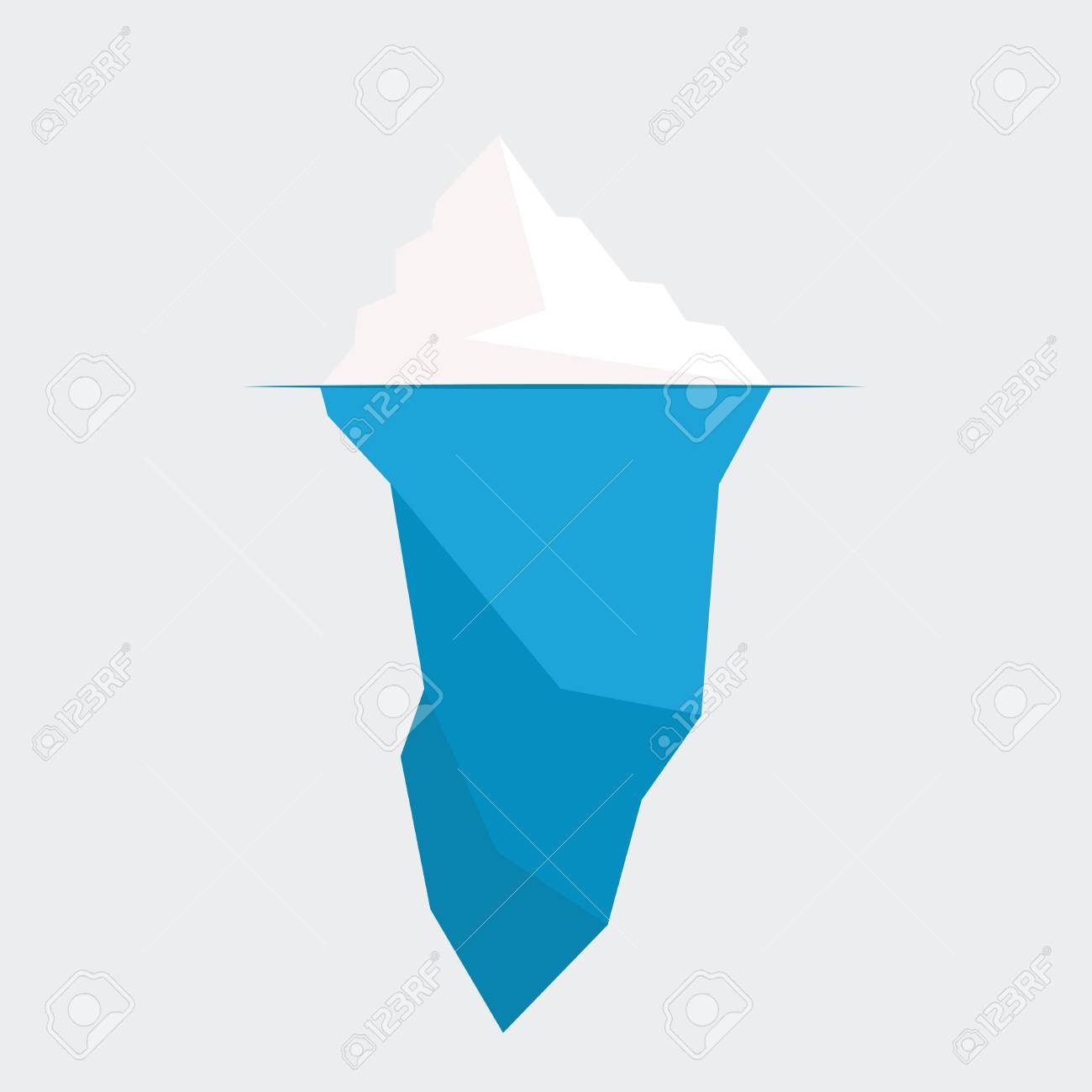 Iceberg Diagram Vector Illustration Ice Berg Icon Royalty Free 