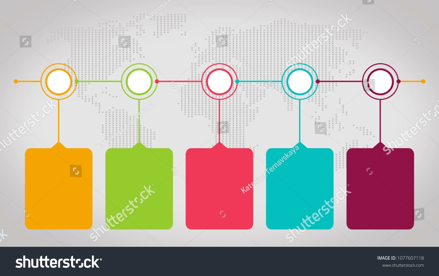 Ilustrasi Stok Color Timeline Diagram Template On Background 1077607118 Shutterstock