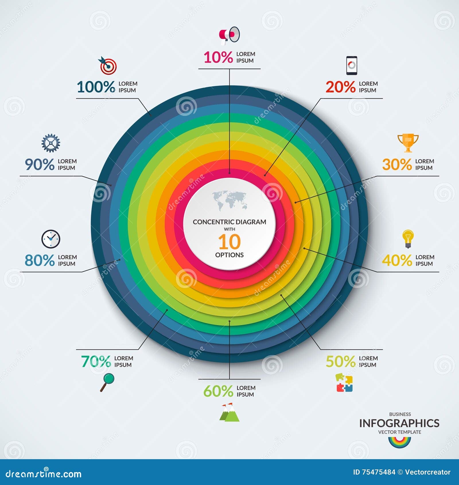 Infographic Concentric Diagram Template With 10 Options Stock Vector Illustration Of Number Report 75475484 Infographic Concentric Diagram Template With 10 Options Stock Vector Illustration Of Number Report 75475484