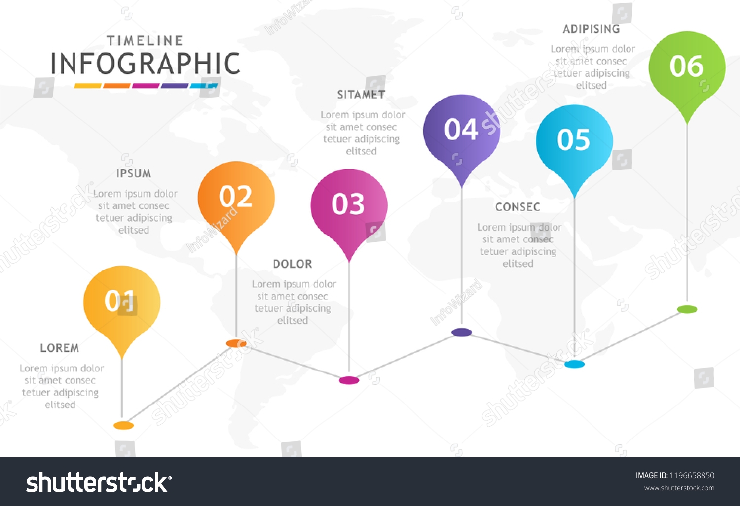 Infographic Template Business 5 Steps Balloon Stock Vector Royalty Free 1196658850 Shutterstock