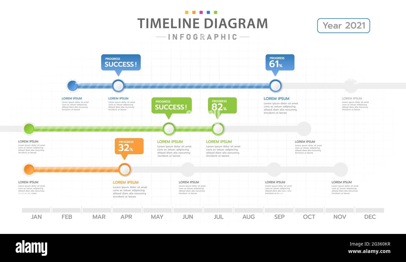 Infographic Template For Business 12 Months Modern Timeline Diagram With Project Planner Presentation Vector Infographic Stock Vector Image U0026 Art Alamy