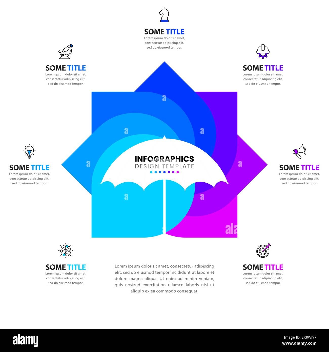 Infographic Template With 7 Options Or Steps Umbrella Can Be Used For Workflow Layout Diagram Banner Webdesign Vector Illustration Stock Vector Image U0026 Art Alamy