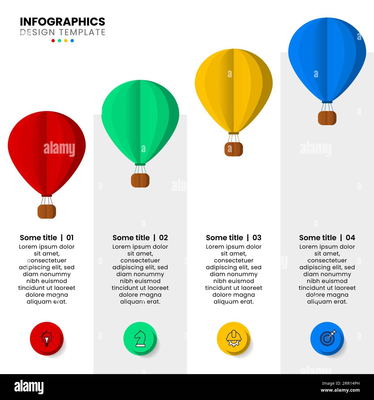 Infographic Template With Icons And 4 Options Or Steps Hot Air Balloons Can Be Used For Workflow Layout Diagram Banner Webdesign Vector Illustra Stock Vector Image U0026 Art Alamy