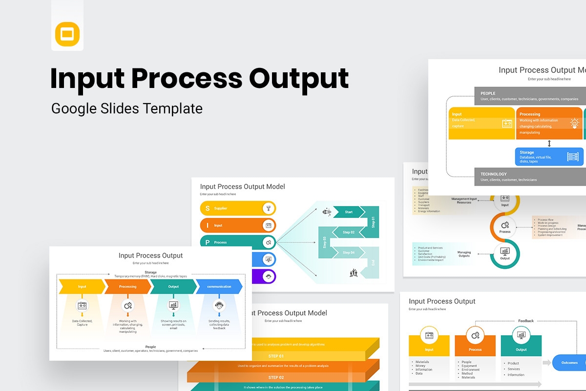 Input Process Output Google Slides Template Diagrams Nulivo Market
