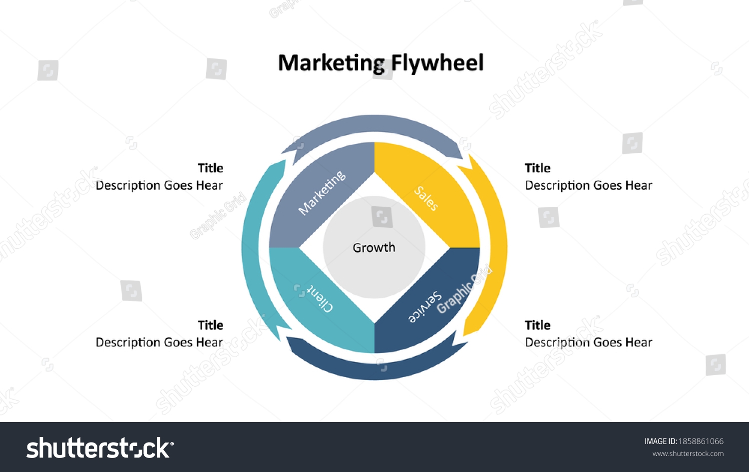 Marketing Flywheel Presentation Template Growth Revenue Stock Vector Royalty Free 1858861066 Shutterstock