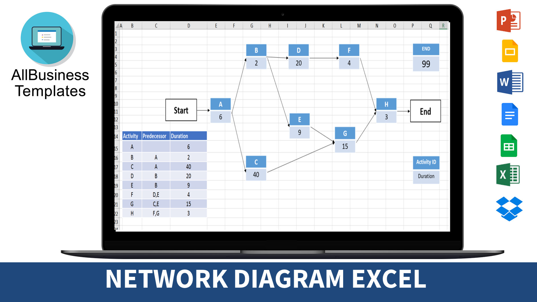 Network Diagram Excel Templates At Allbusinesstemplates