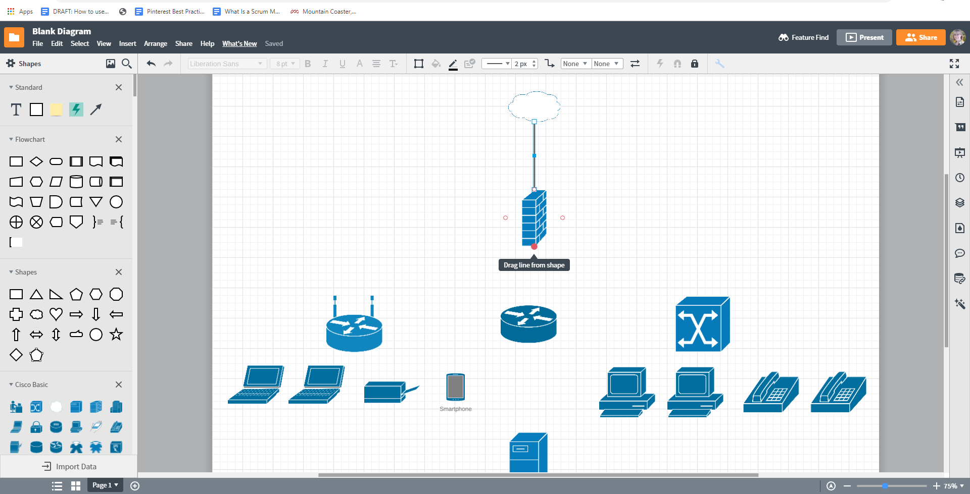 Network Diagram Template For Excel Lucidchart