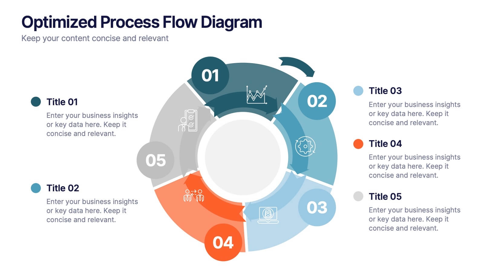 Optimized Process Flow Diagram Powerpoint Template And Google Slides Theme