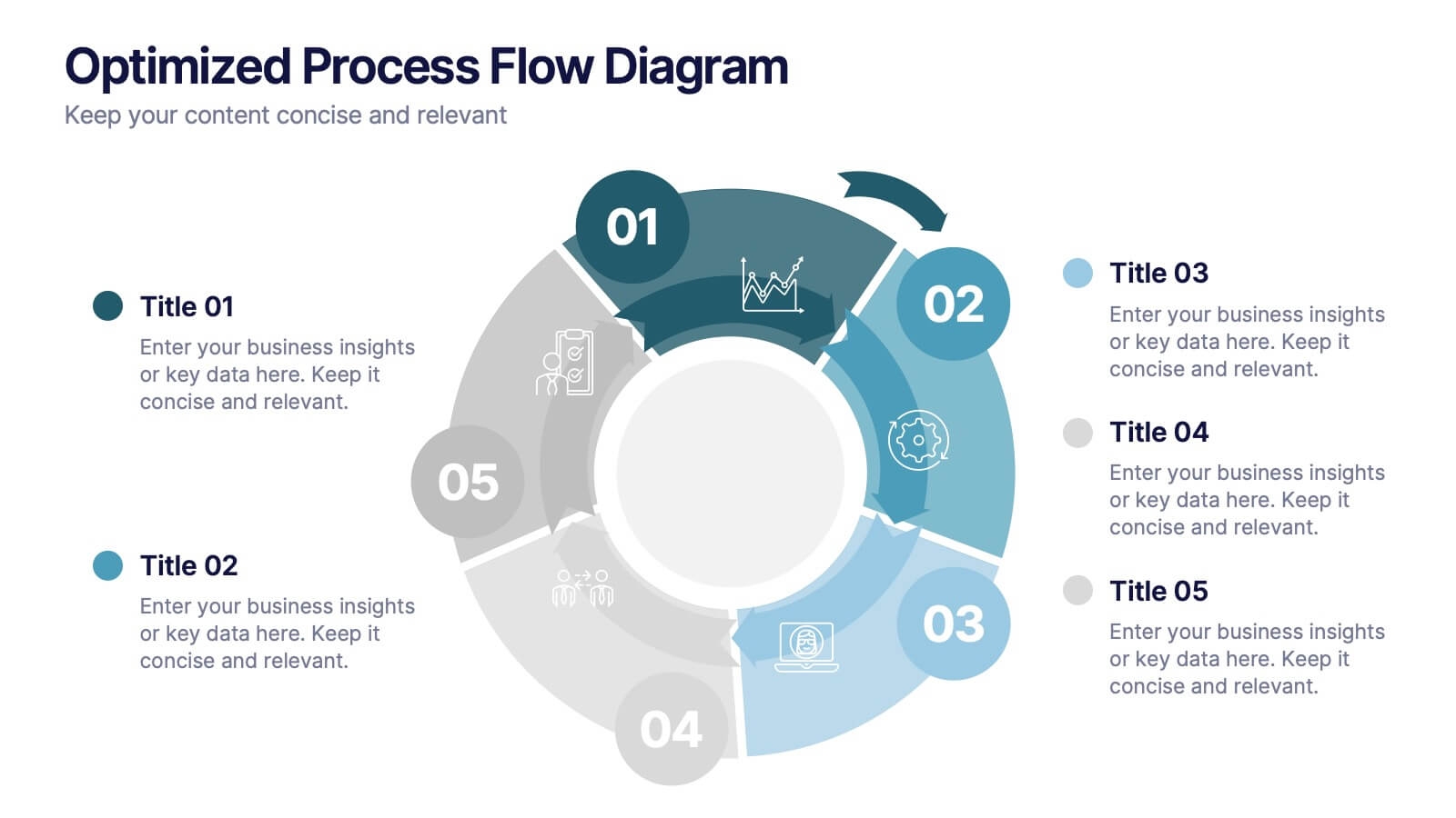 Optimized Process Flow Diagram Powerpoint Template And Google Slides Theme