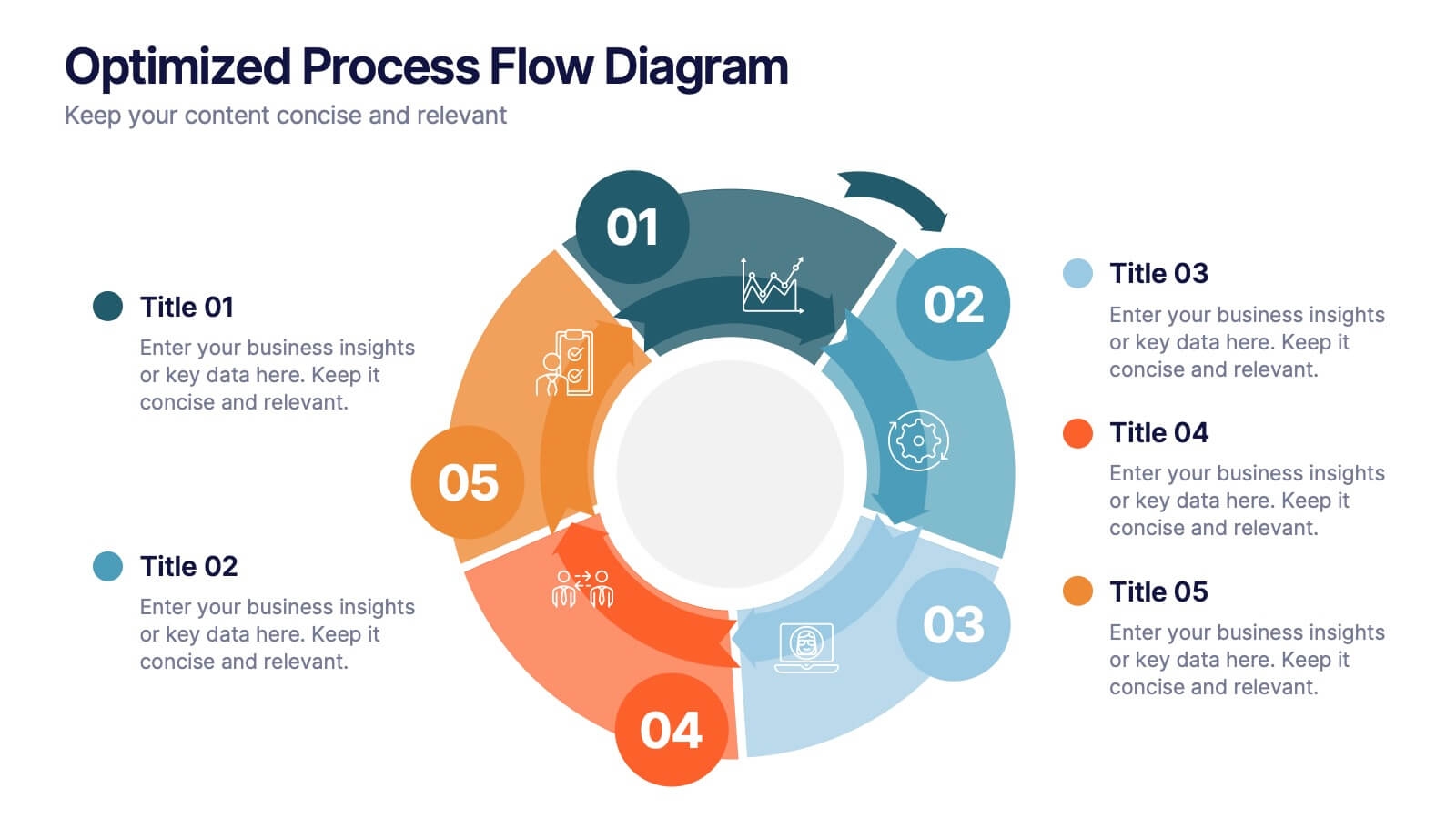 Optimized Process Flow Diagram Powerpoint Template And Google Slides Theme