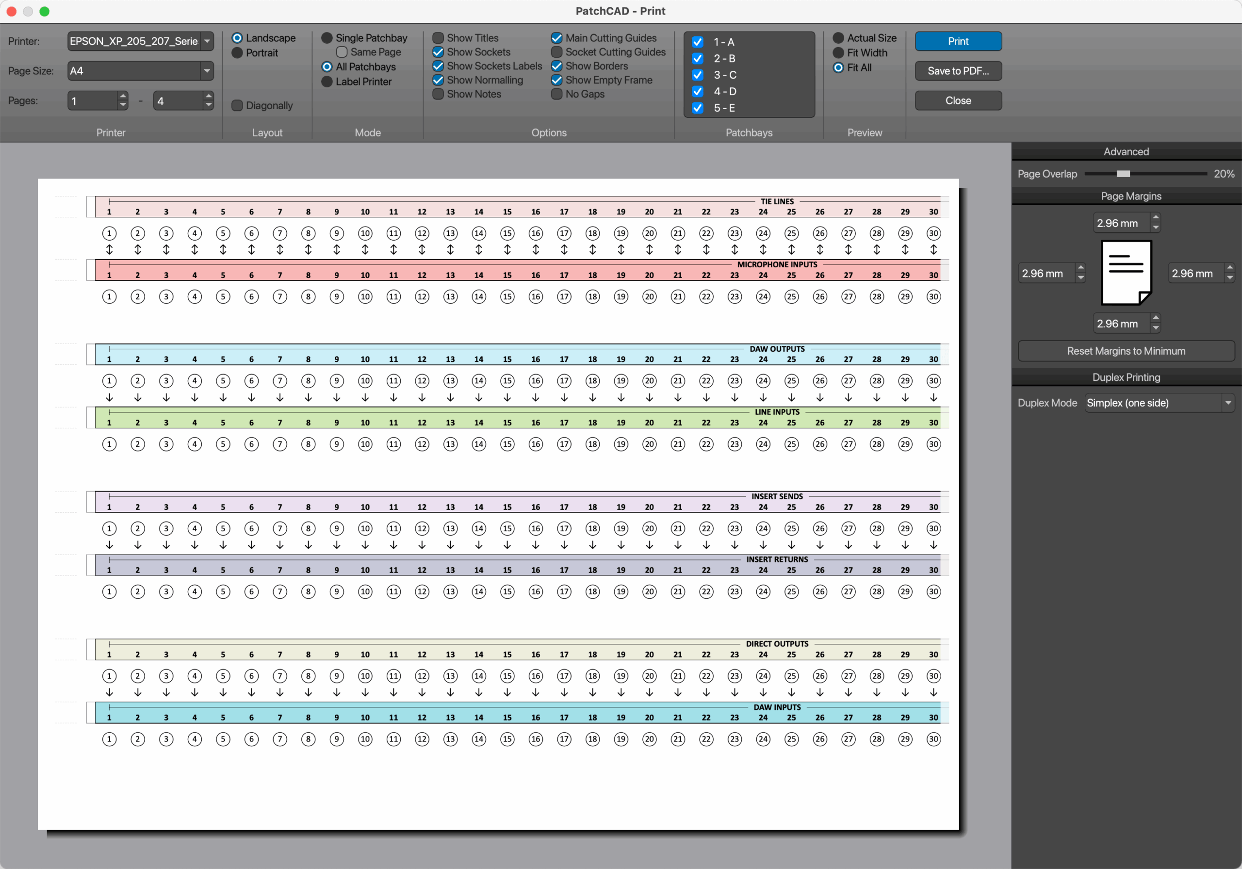 PatchCAD 3 Patchbay Design And Labelling Software