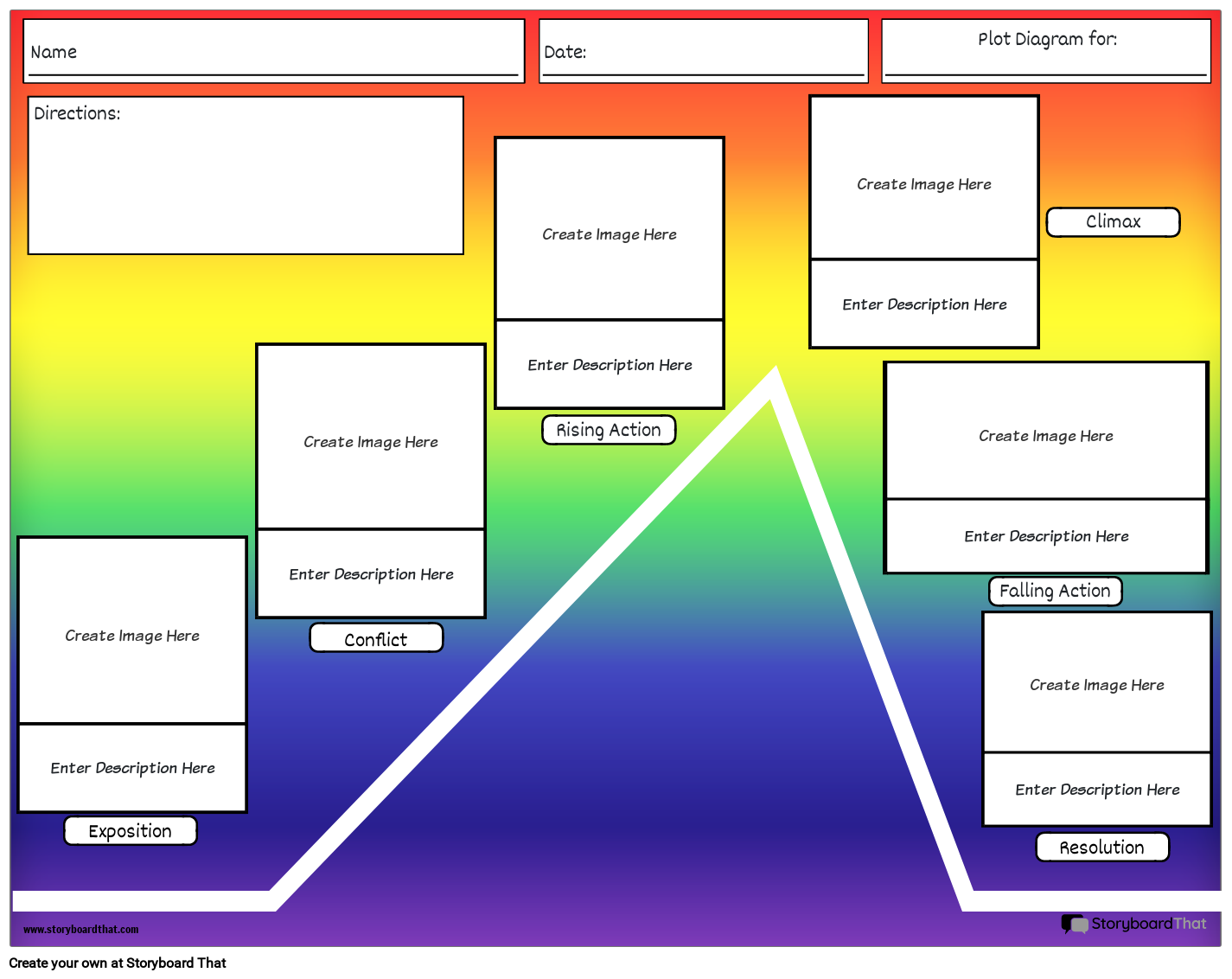 Plot Diagram Worksheets Customize With Storyboard That