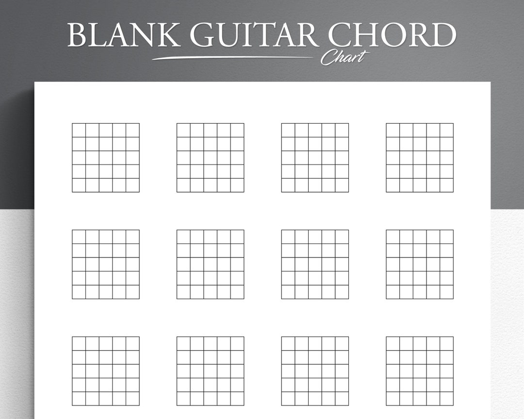 Printable Guitar Blank Chord Chart Blank Guitar Chord Diagrams Guitar Tab Paper Guitar Chord Chart Etsy Australia