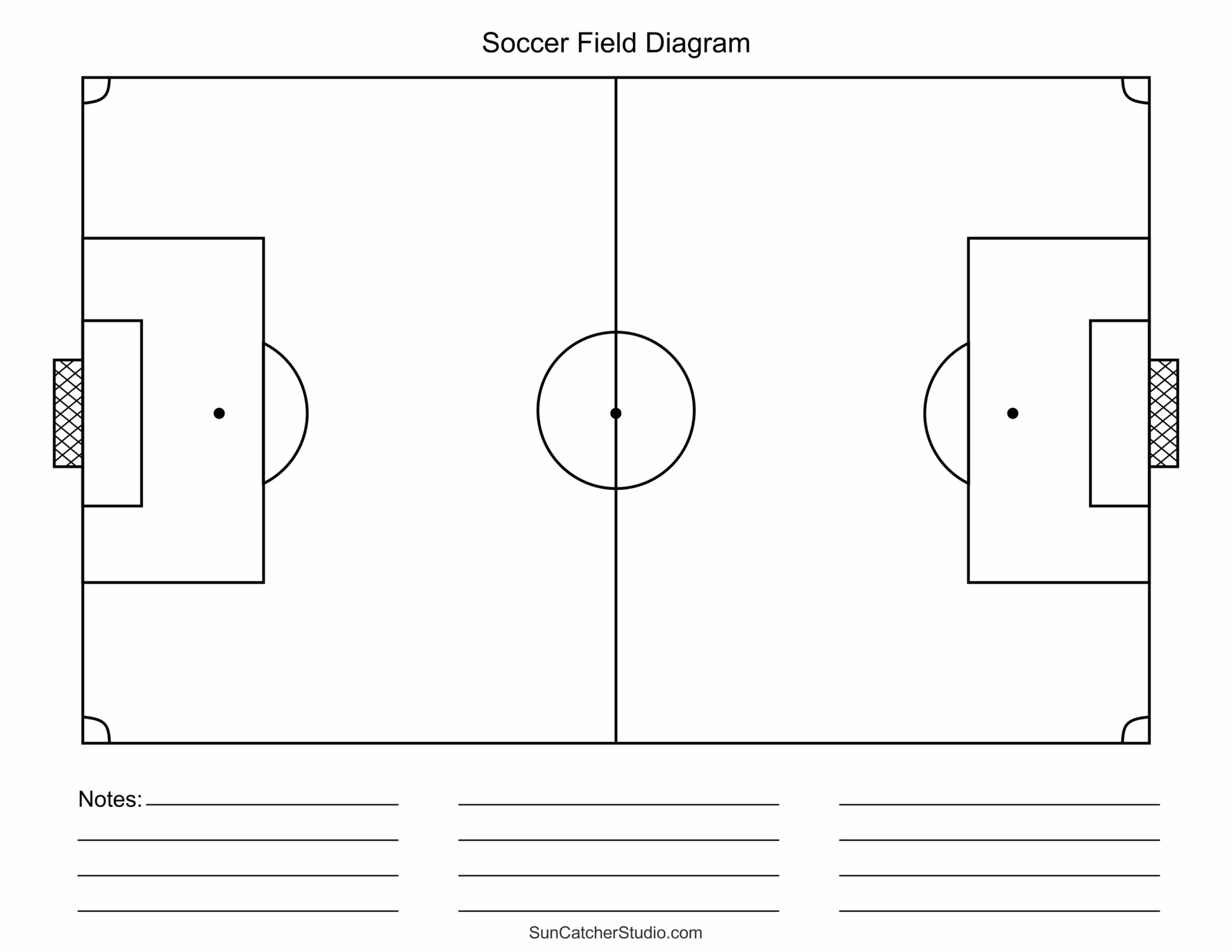 Printable Soccer Field Diagrams U0026 Templates Free Printables 