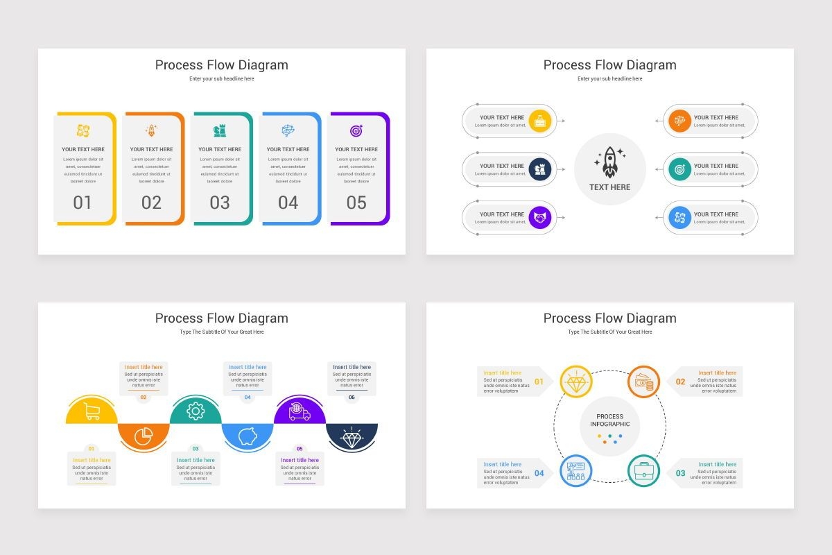 Process Flow Diagram PowerPoint Template Oleh Limo Des Di PoweredTemplate Templat PowerPoint 11645