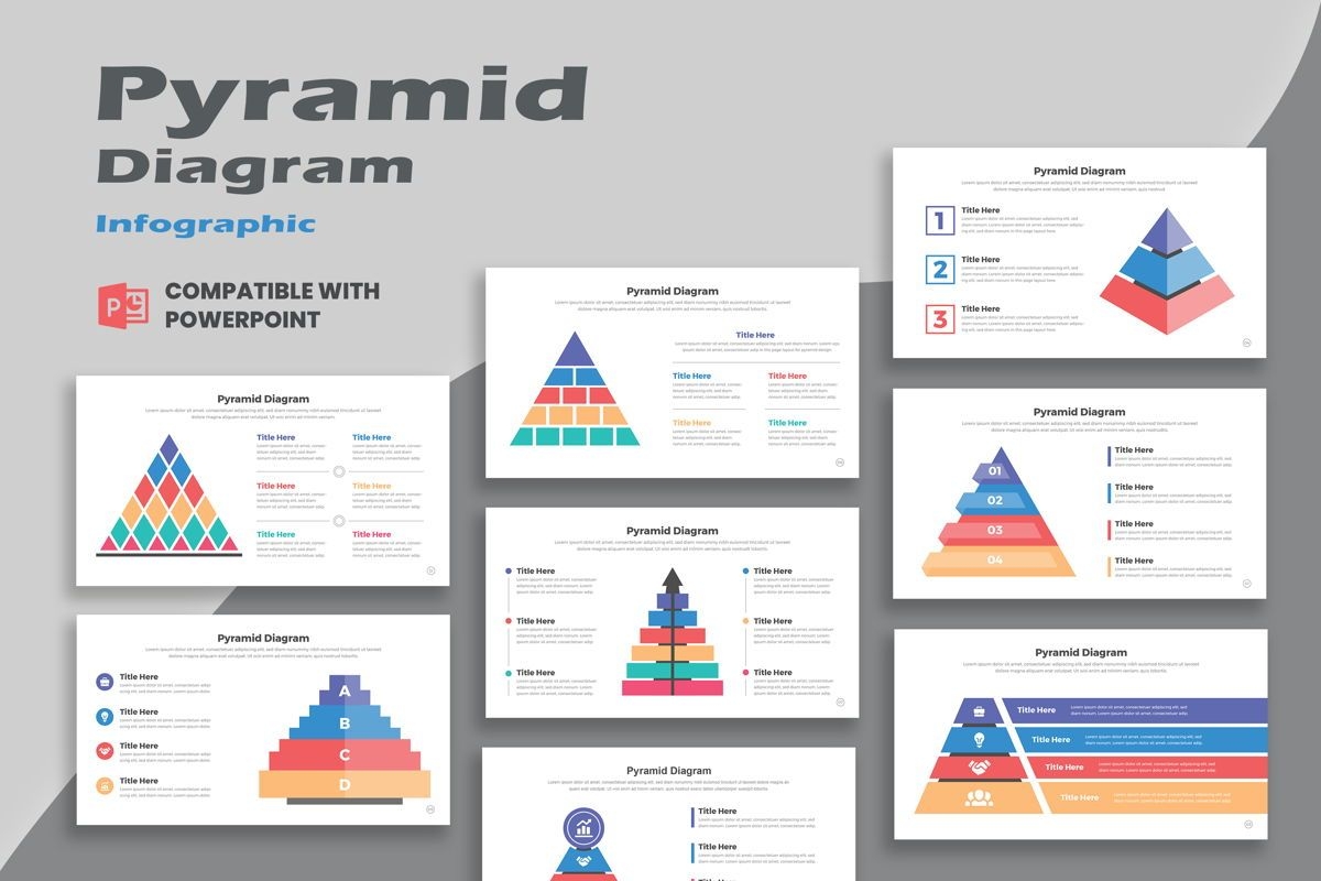 Pyramid Diagram Infographic Templates PowerPoint Oleh MightySlide Di PoweredTemplate Templat PowerPoint 11400