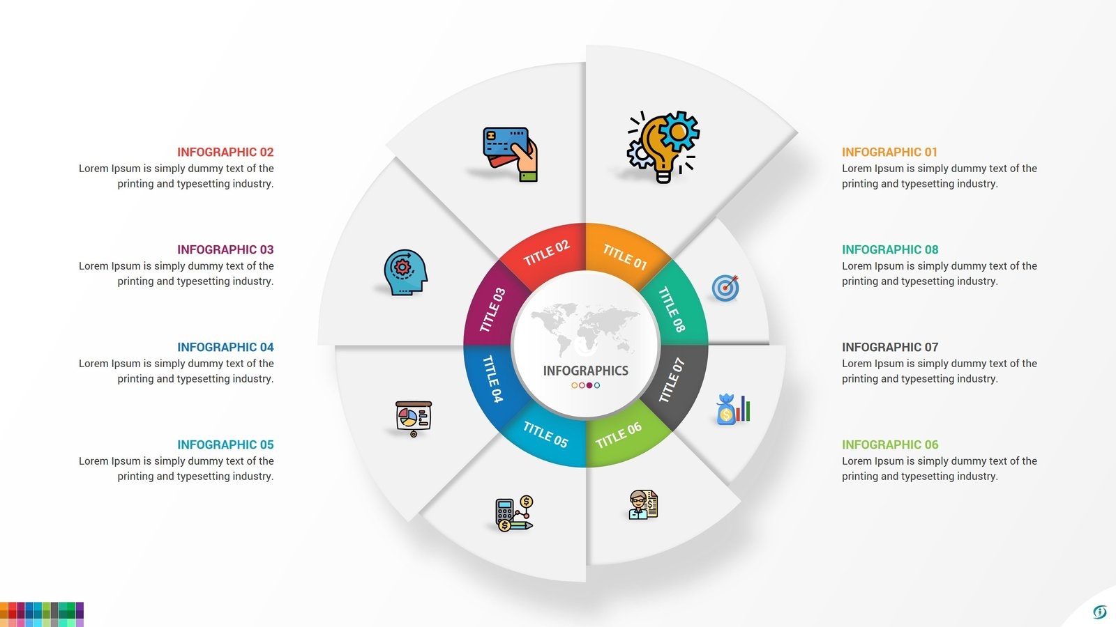Radial Chart Free Presentation Slide Template