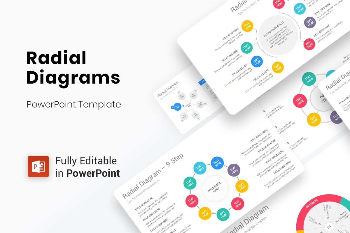 Radial Diagrams PowerPoint Template Nulivo Market