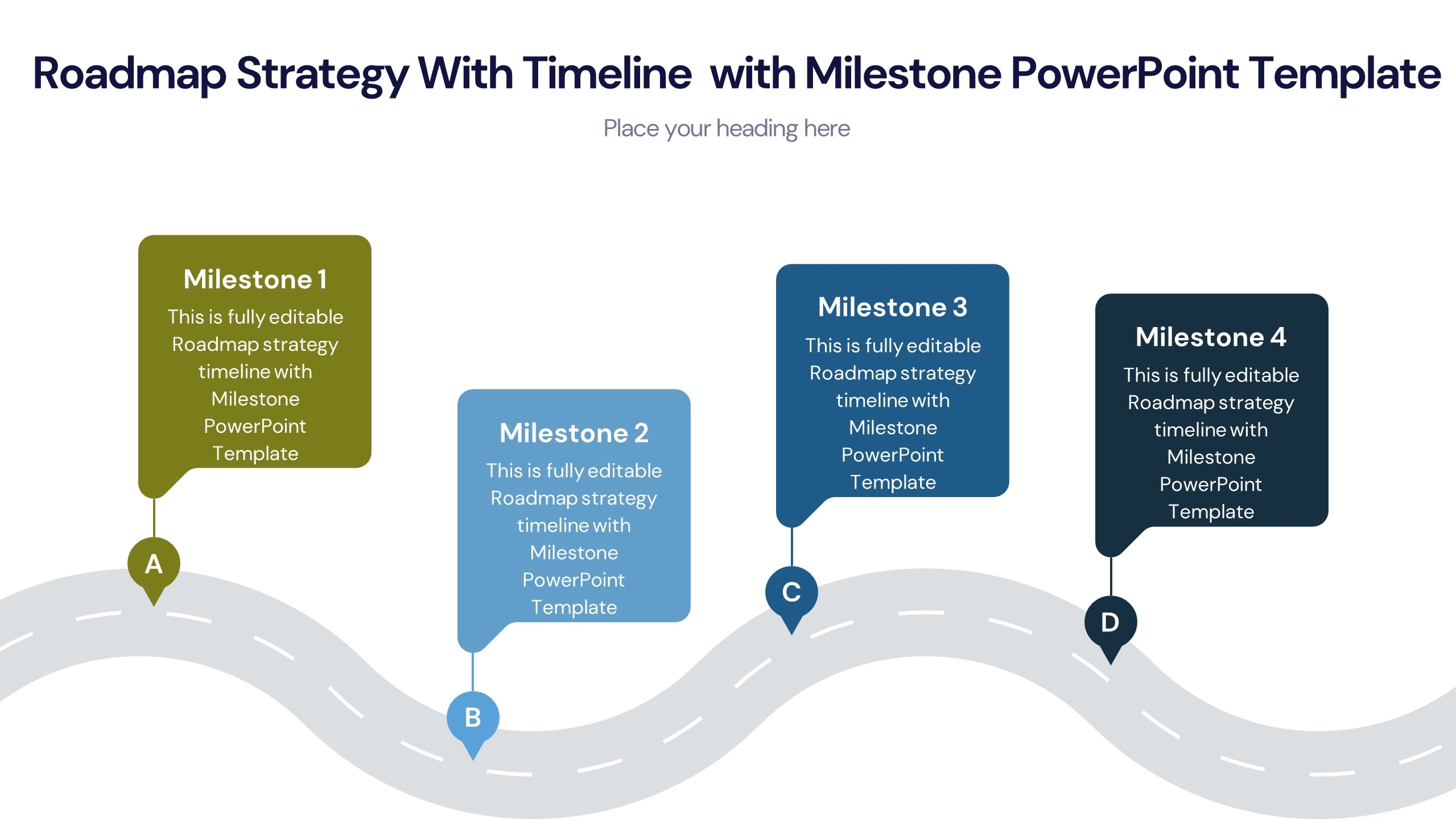 Roadmap Strategy With Timeline With Milestone PowerPoint Template Slidevilla