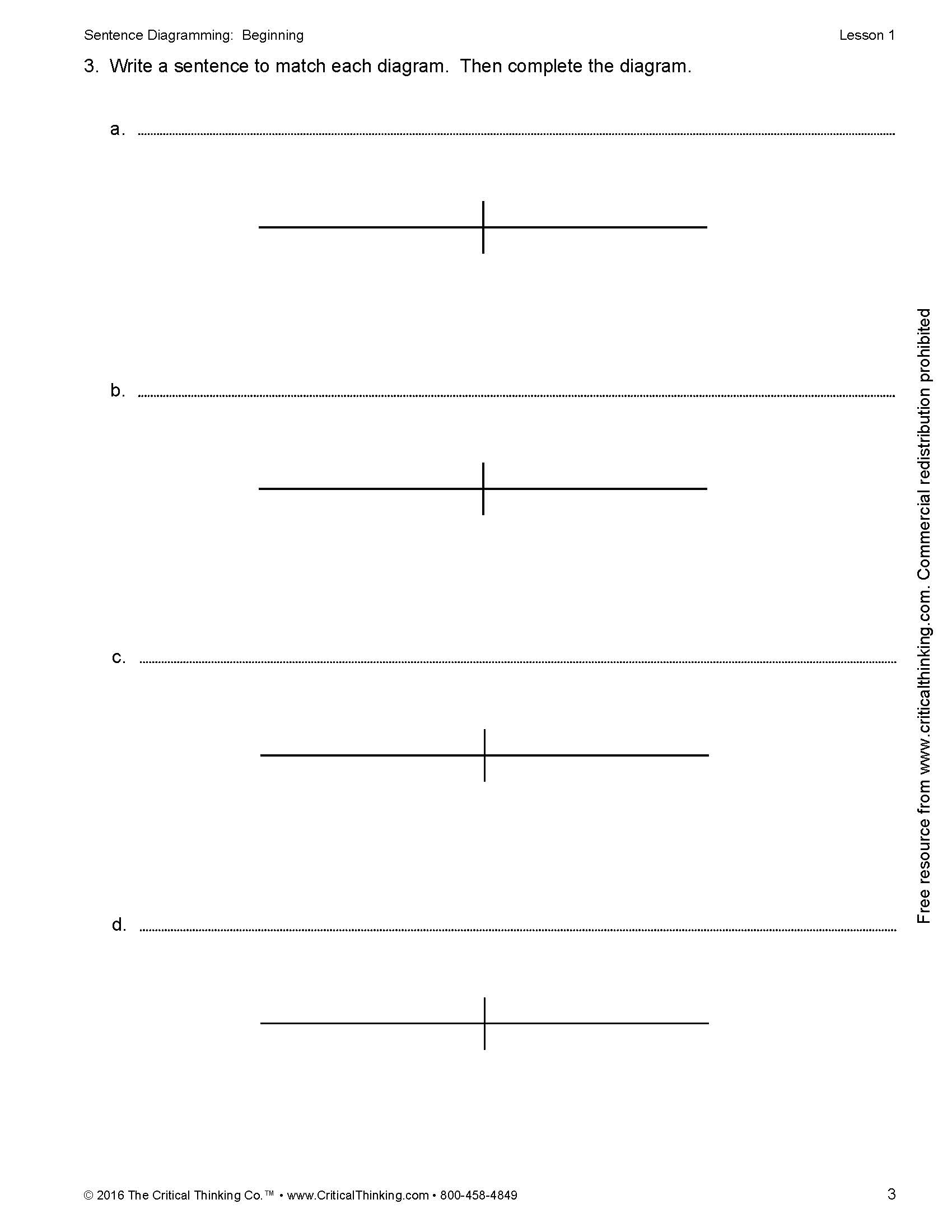Sentence Diagramming Beginning