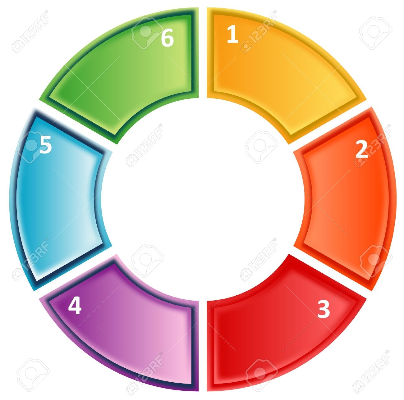Six Blank Numbered Cycle Process Business Diagram Illustration Stock Photo Picture And Royalty Free Image Image 9503960 