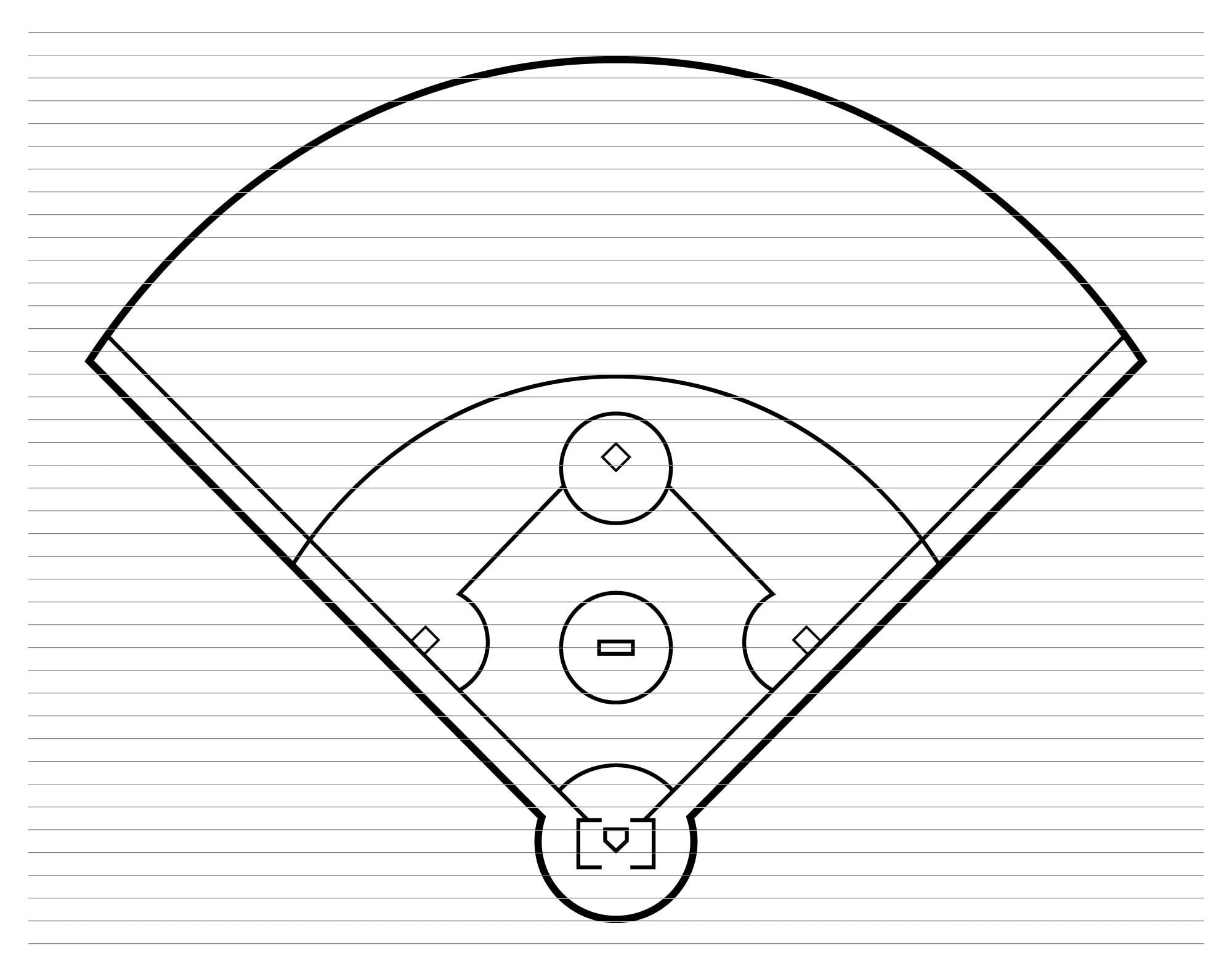 Softball Field Diagram Etsy