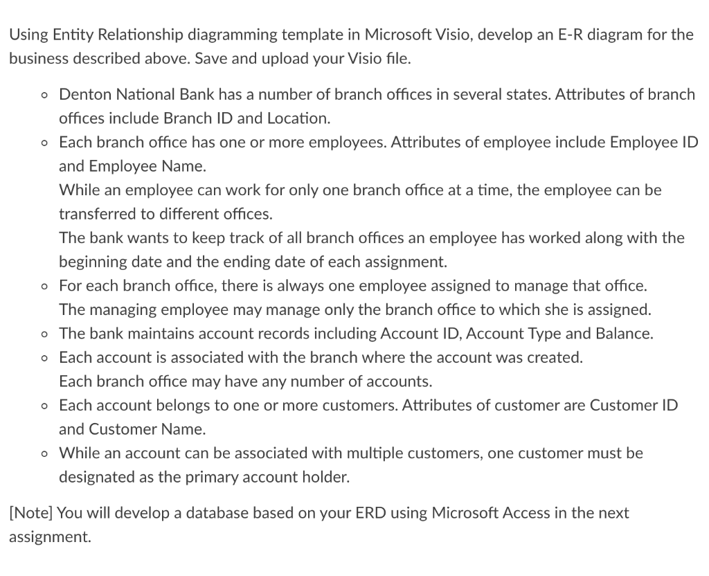 Solved Using Entity Relationship Diagramming Template In Chegg