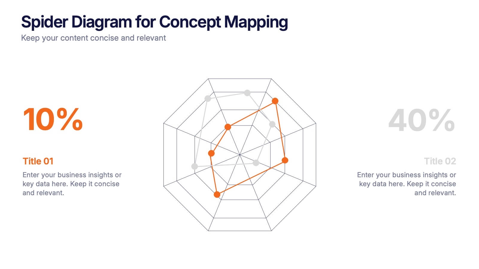 Spider Diagram For Concept Mapping Presentation PowerPoint Template And Google Slides Theme