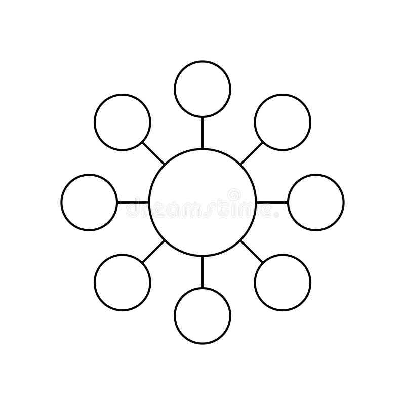 Spider Diagram With Outline Circle Icon Stock Vector Illustration Of Background Information 299622677