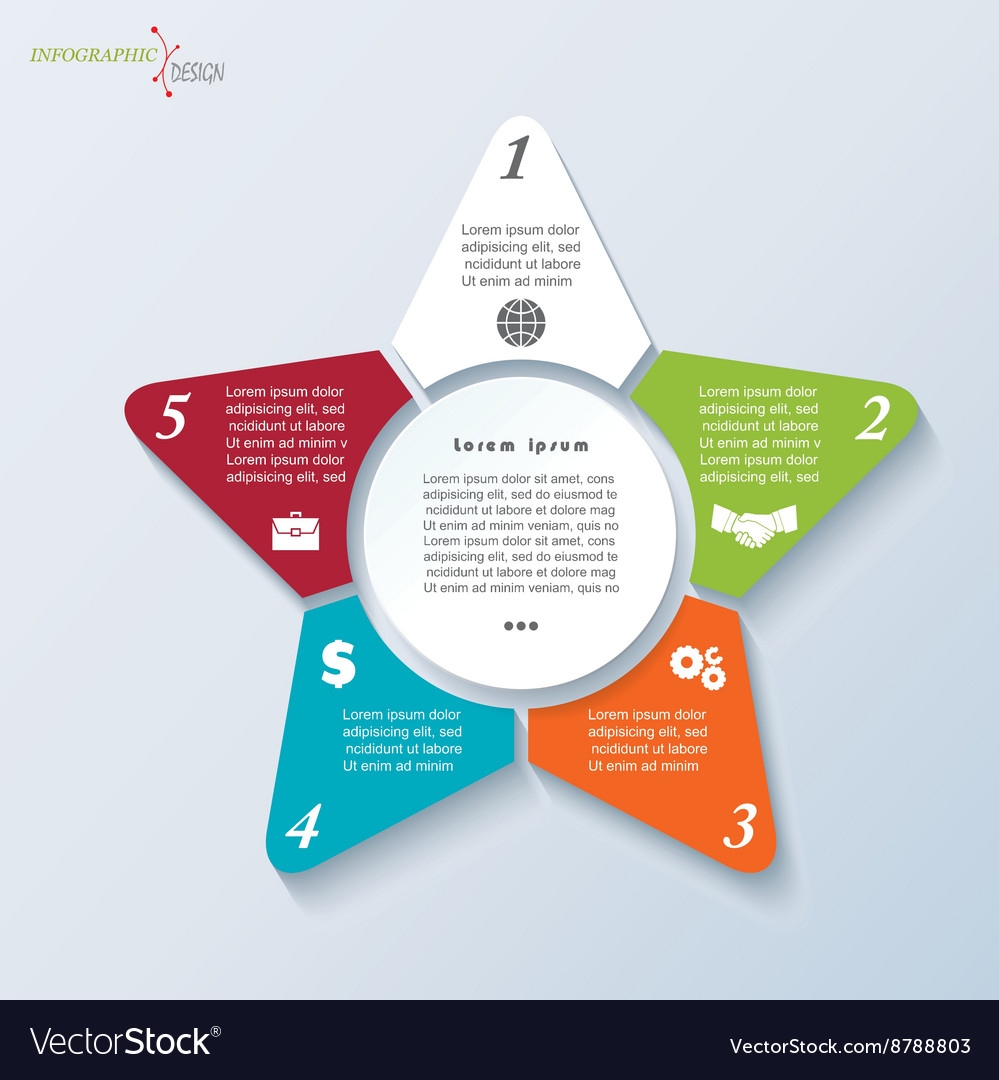Star Form Template For Business Project Or Present