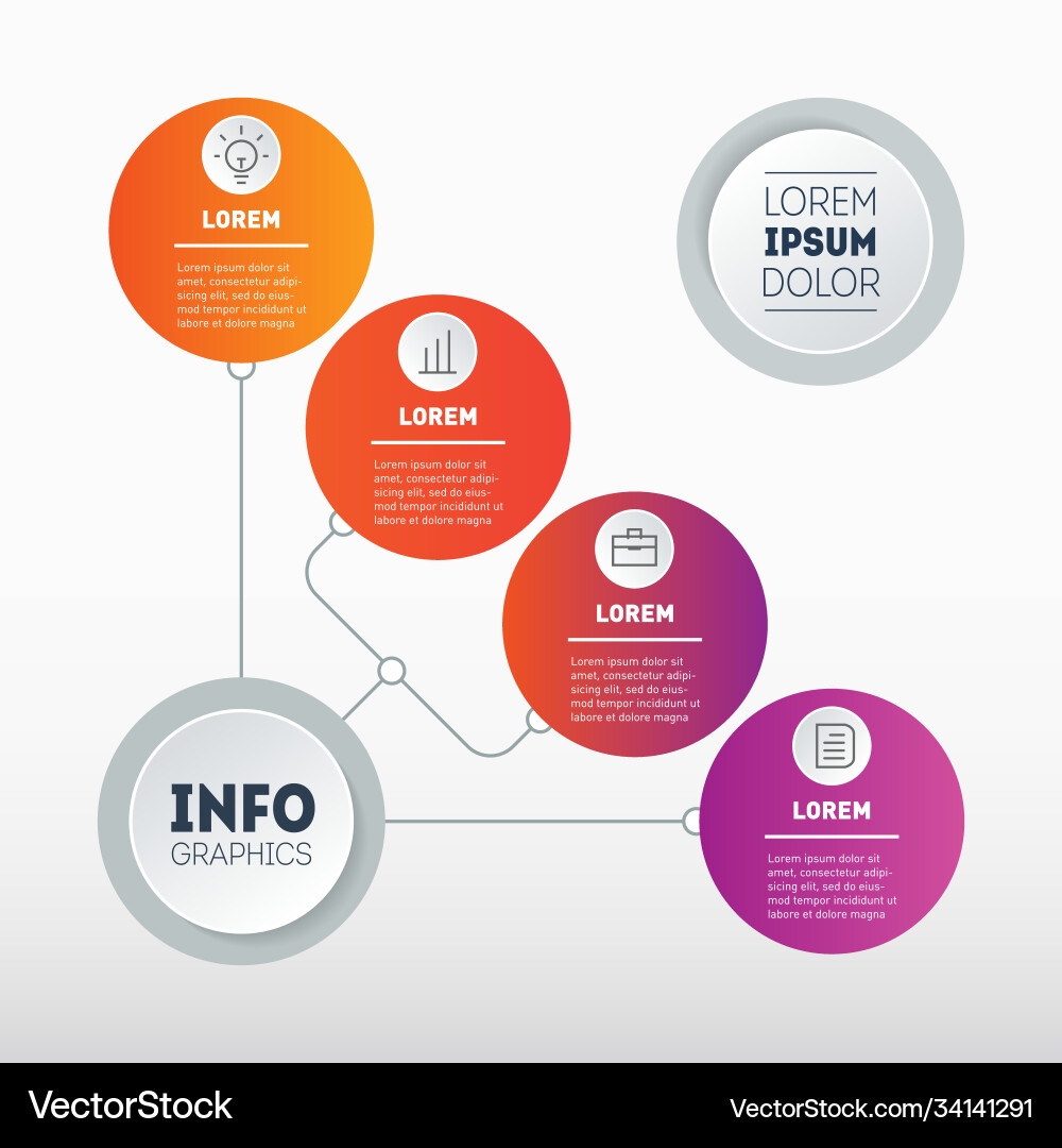 Template Info Chart Diagram Infographic Royalty Free Vector