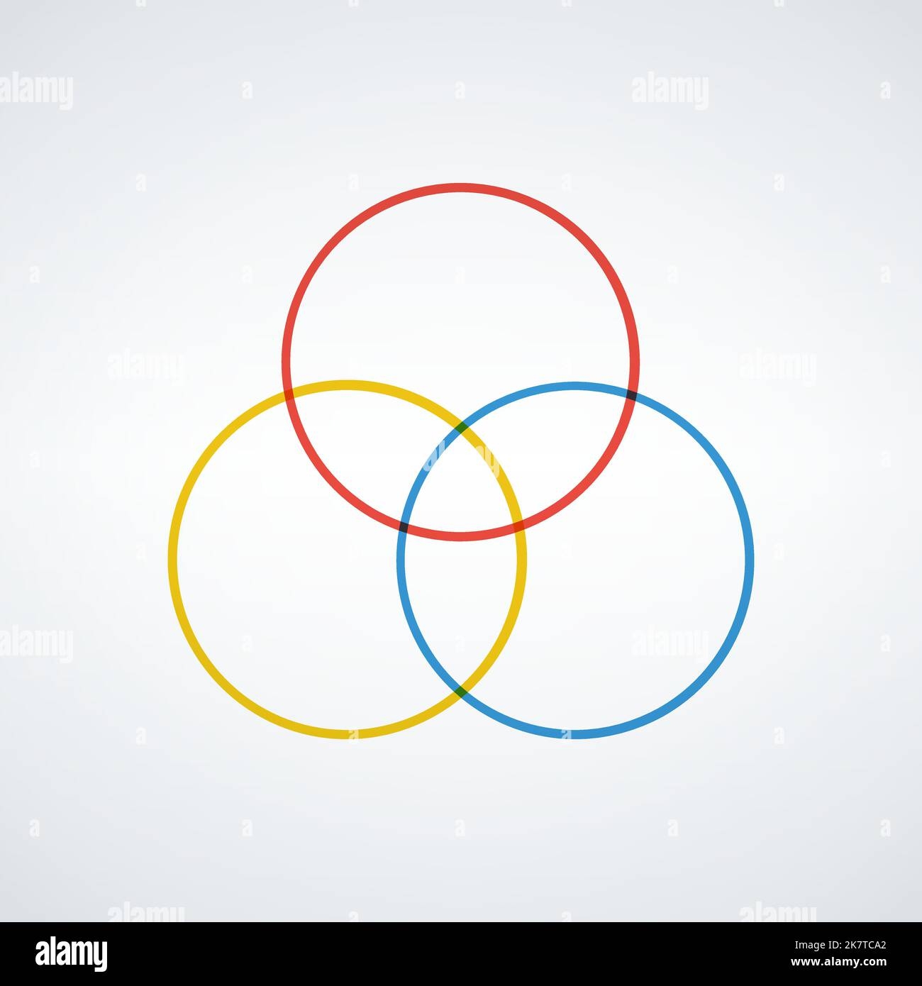 Three Overlapping Circles Infographic Icon Template For Diagram 