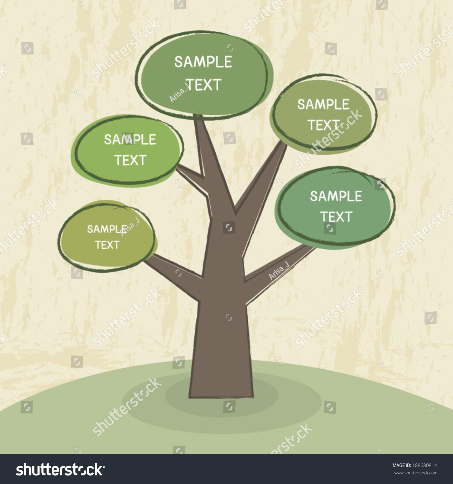 Tree Chart Design Template Tree Diagram Stock Vector Royalty Free 
