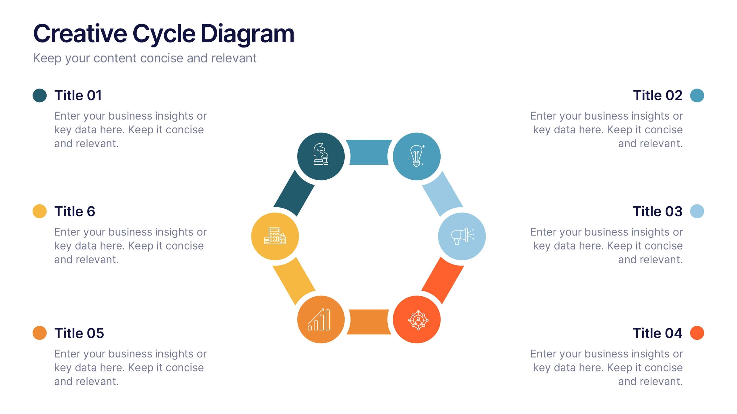 Powerpoint Bullseye Diagram Template