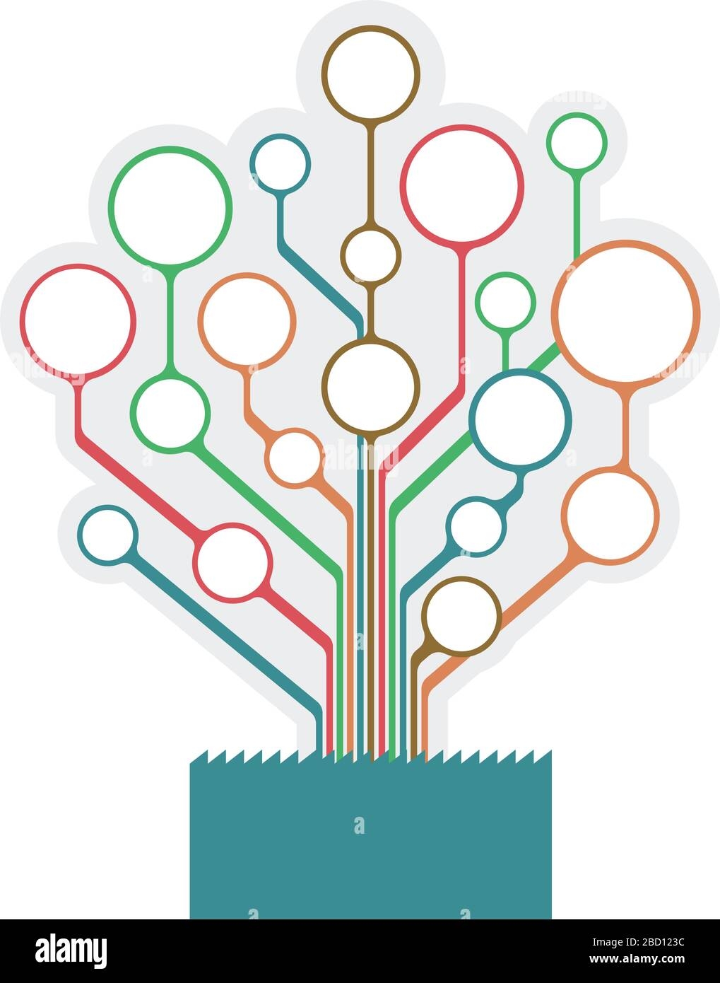 Tree Diagram Template Illustration Infographics Stock Vector 