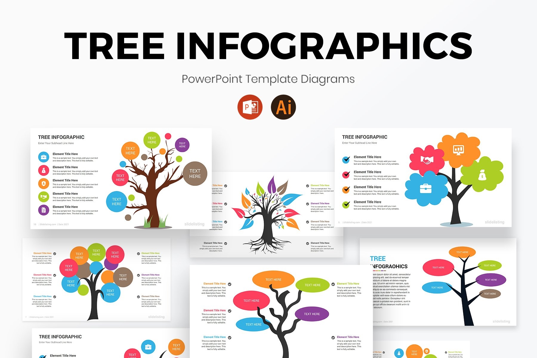 Tree Infographic PowerPoint Template 1682097 Tree Infographic PowerPoint Template 1682097