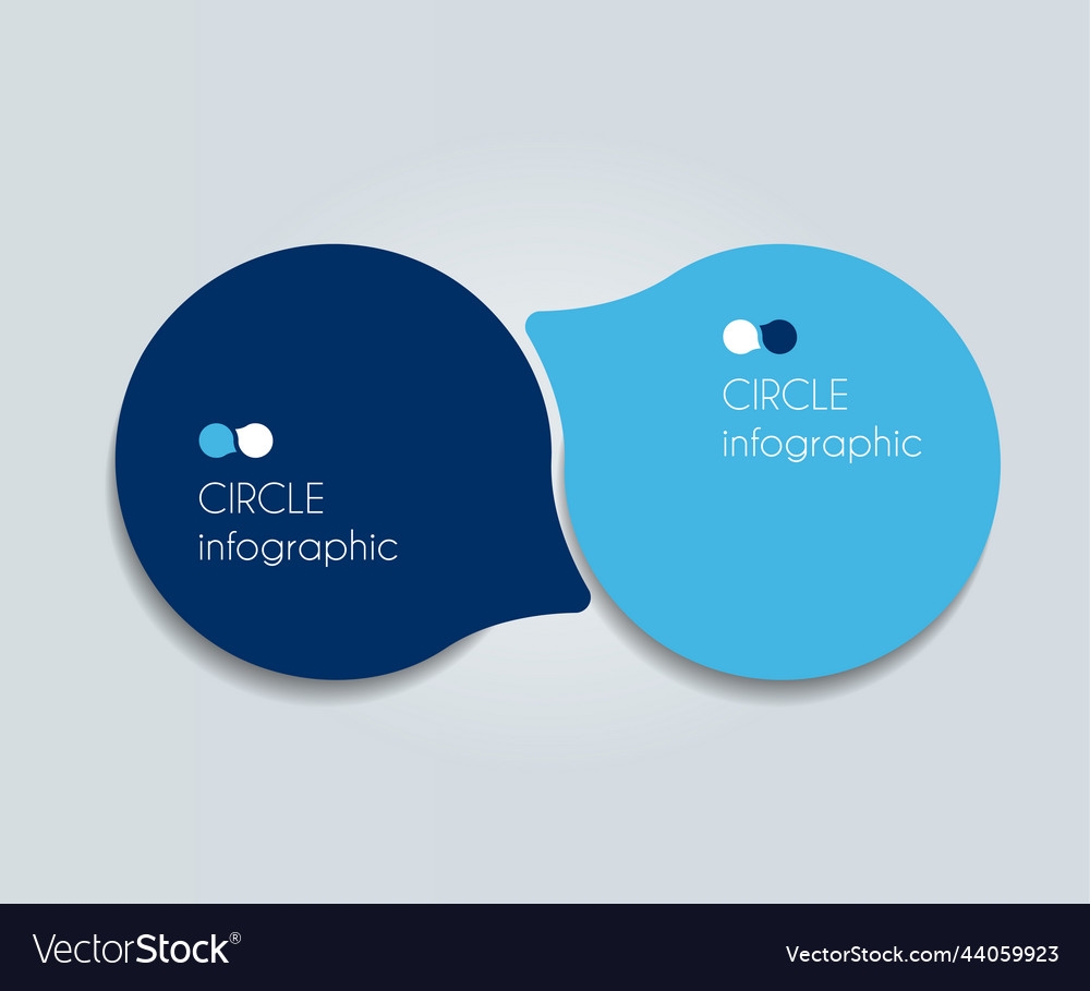Two Steps Template Banner Diagram Chart Devops Vector Image