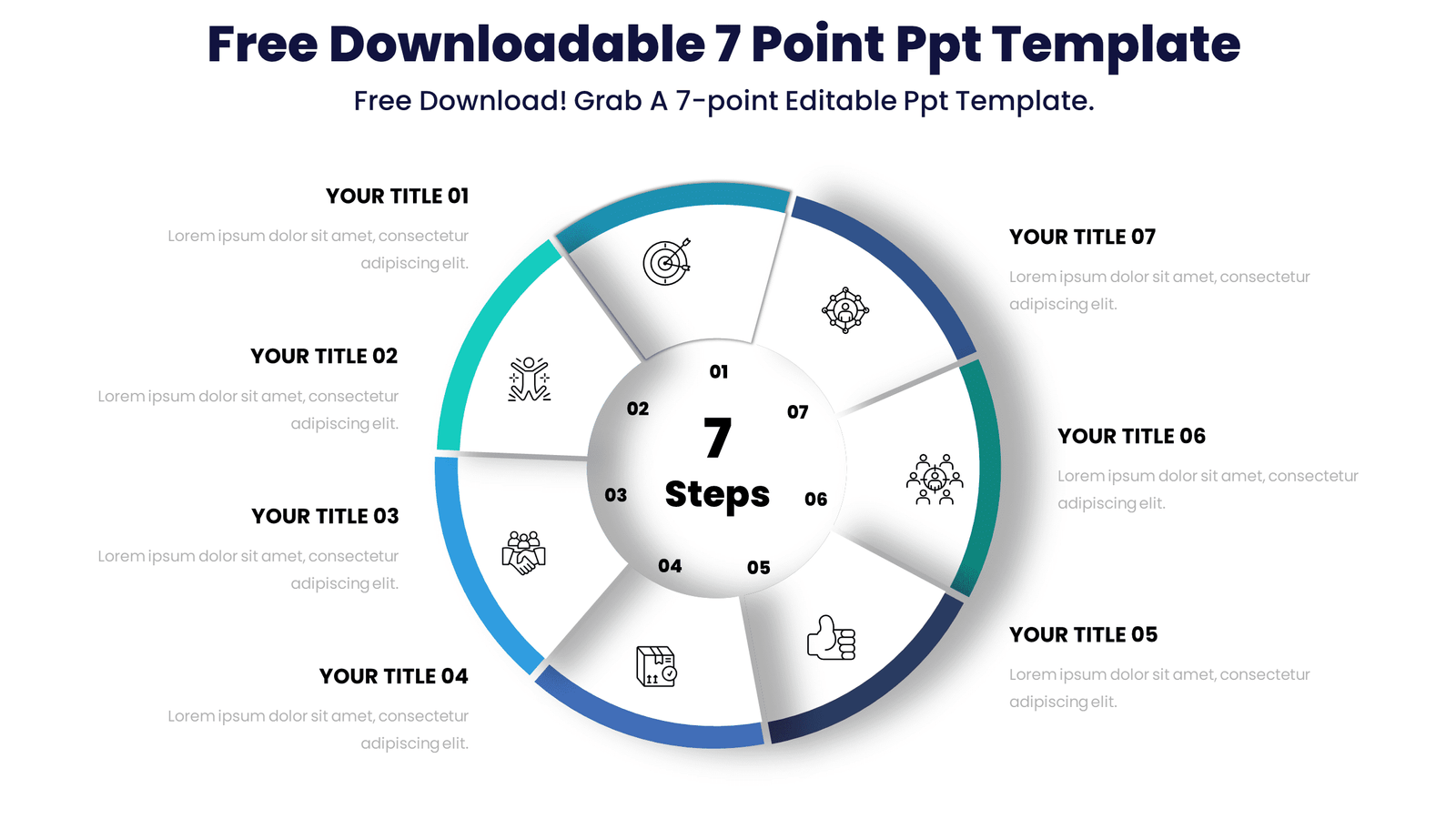 Ultimate Free Downloadable 7 Point Ppt Template Professional PowerPoint