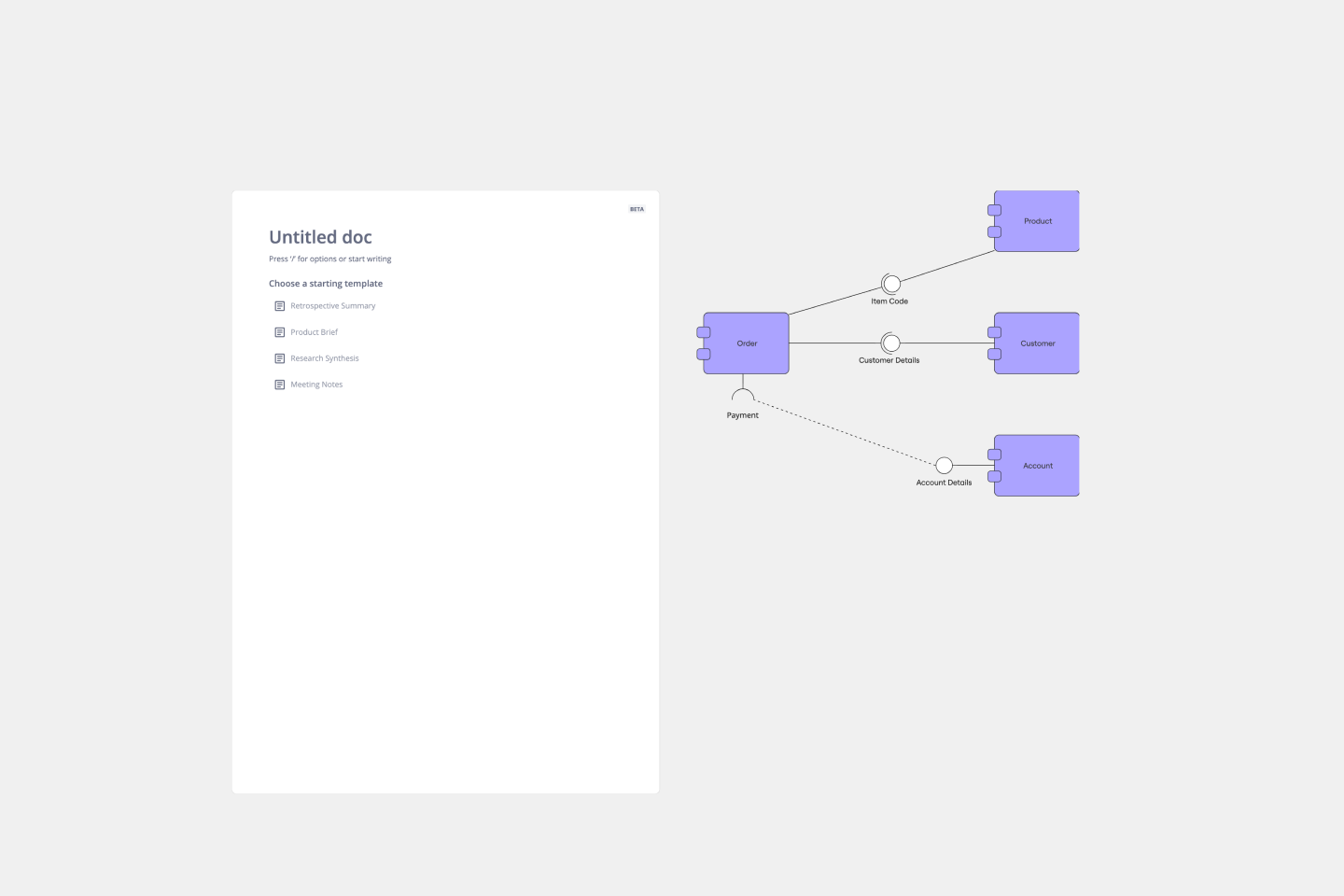 UML Component Diagram Template Miro