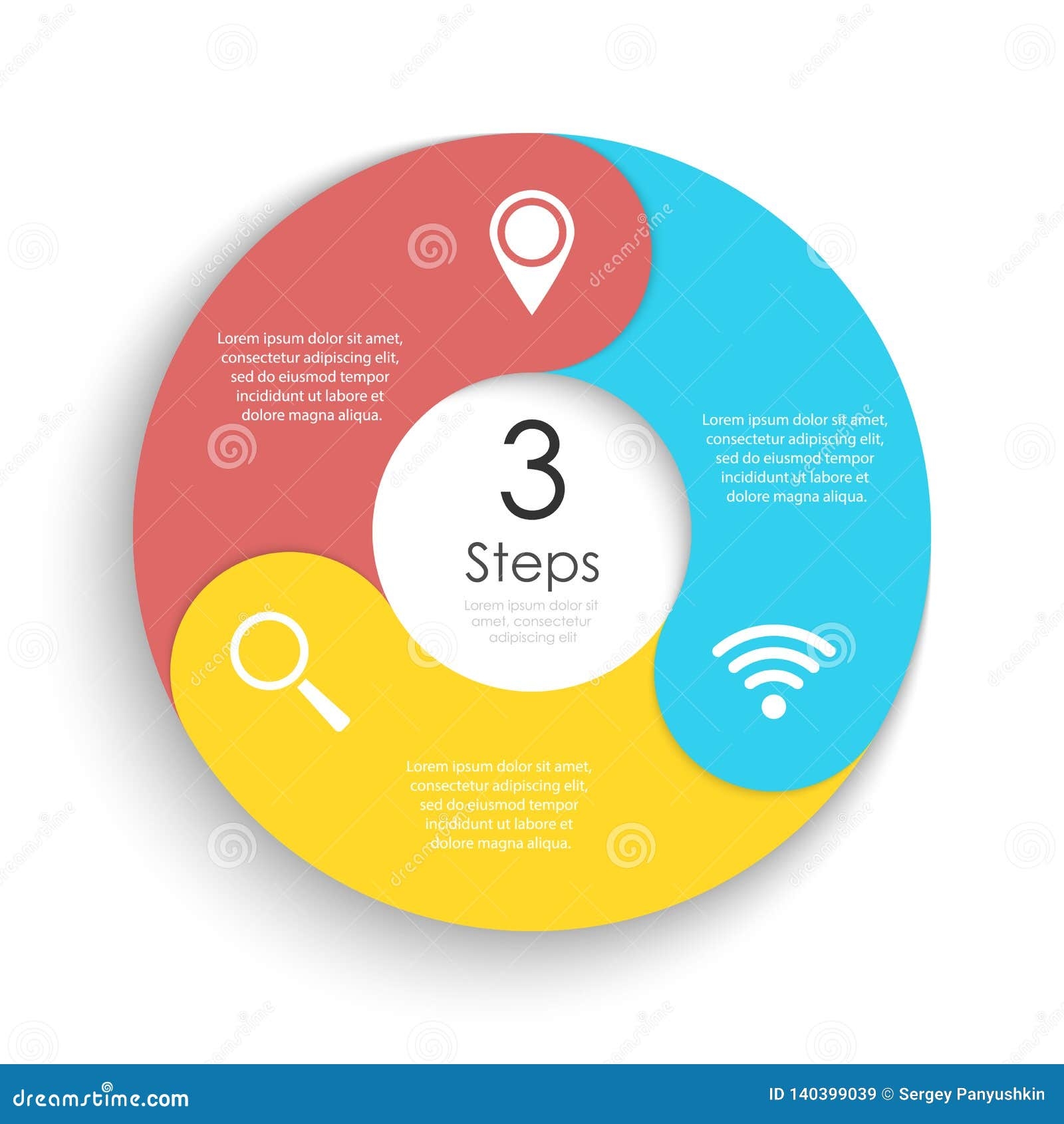 Vector Circle Chart Infographic Template For Cycle Diagram Graph Web Design Business Concept With 3 Steps Or Options Stock Vector Illustration Of Label Concept 140399039