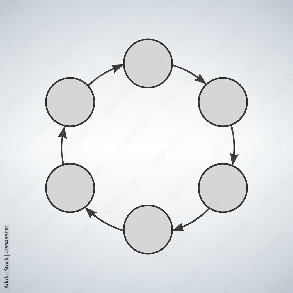 Vector Circle Infographic Template For Cycle Diagram Graph 